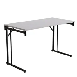 Klapbord Silhuett 1200x450mm,Grå laminat og krom stel