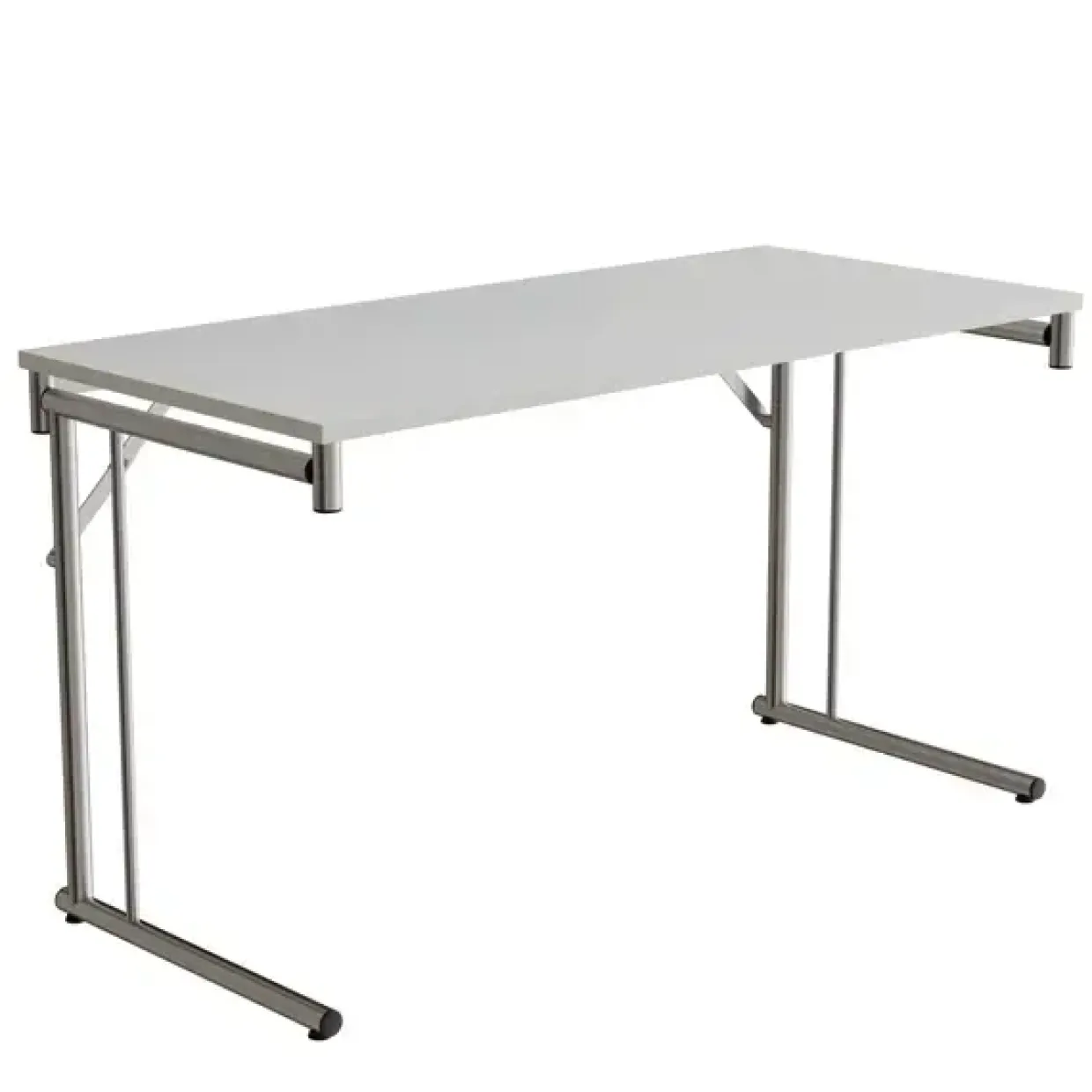 Klapbord Silhuett 1200x450mm,Hvid laminat og sort stel