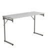 Klapbord Silhuett 1200x450mm,Hvid laminat og alugråt stel