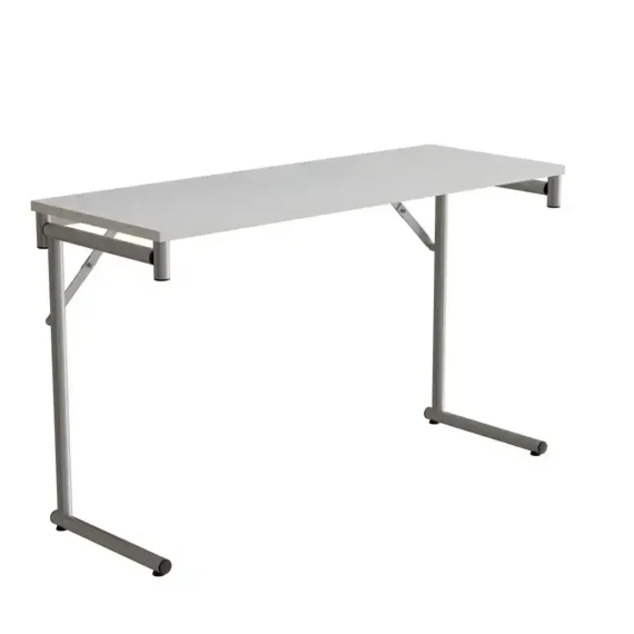 Klapbord Silhuett 1200x450mm,Hvid laminat og alugråt stel