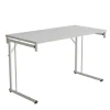 Klapbord Silhuett 1200x600mm,Hvid laminat og hvidt stel