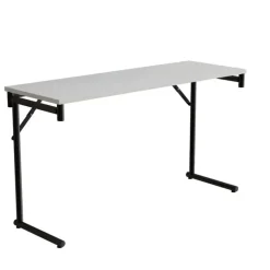 Klapbord Silhuett 1300x450mm,Hvid laminat og sort stel