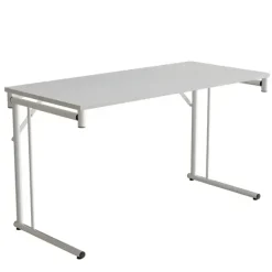Klapbord Silhuett 1300x600mm,Hvid laminat og hvidt stel