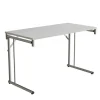 Klapbord Silhuett 1200x600mm,Hvid laminat og krom stel
