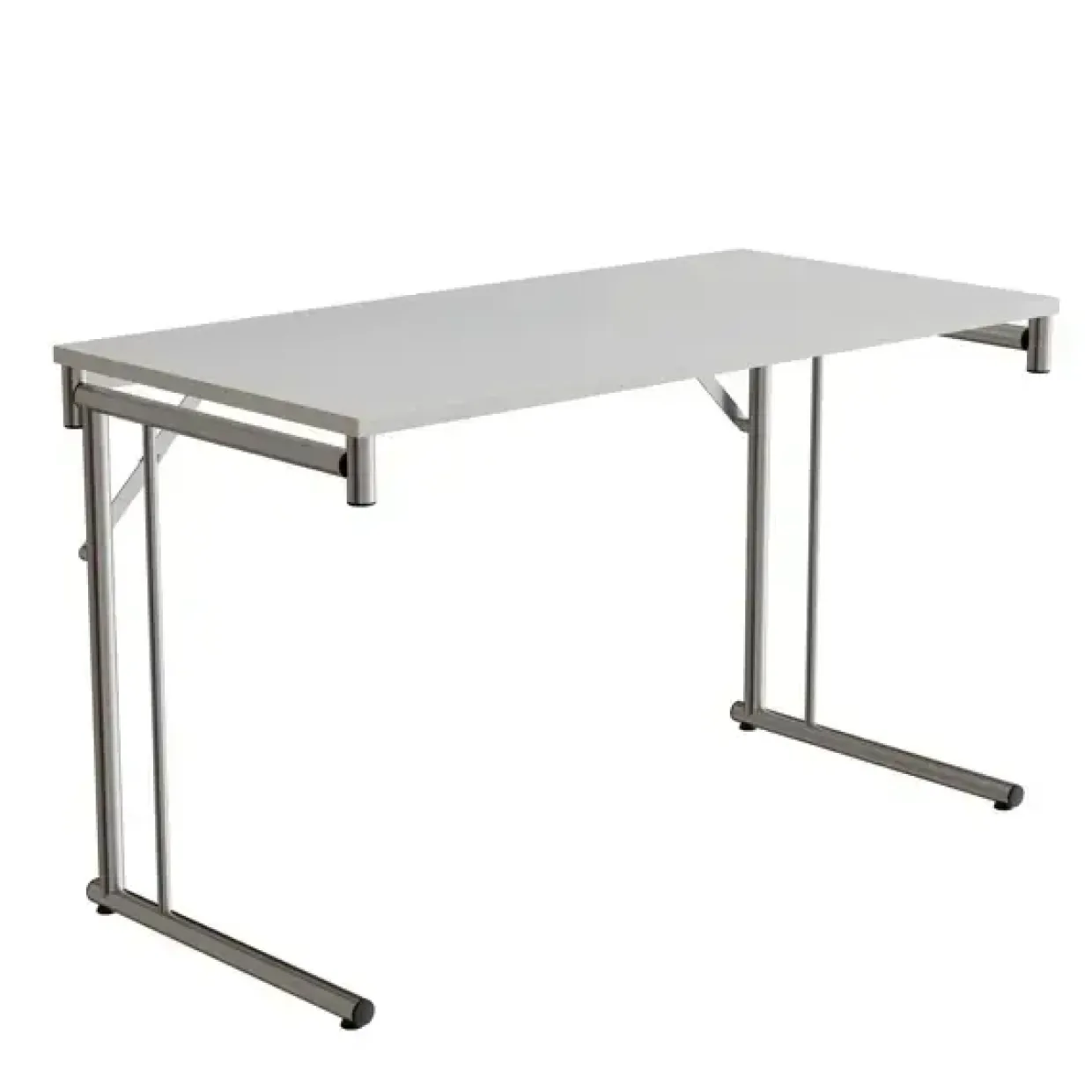 Klapbord Silhuett 1200x600mm,Hvid laminat og krom stel