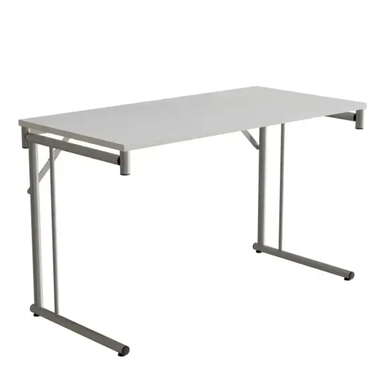 Klapbord Silhuett 1200x600mm,Hvid laminat og alugråt stel