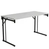 Klapbord Silhuett 1300x600mm,Hvid laminat og sort stel