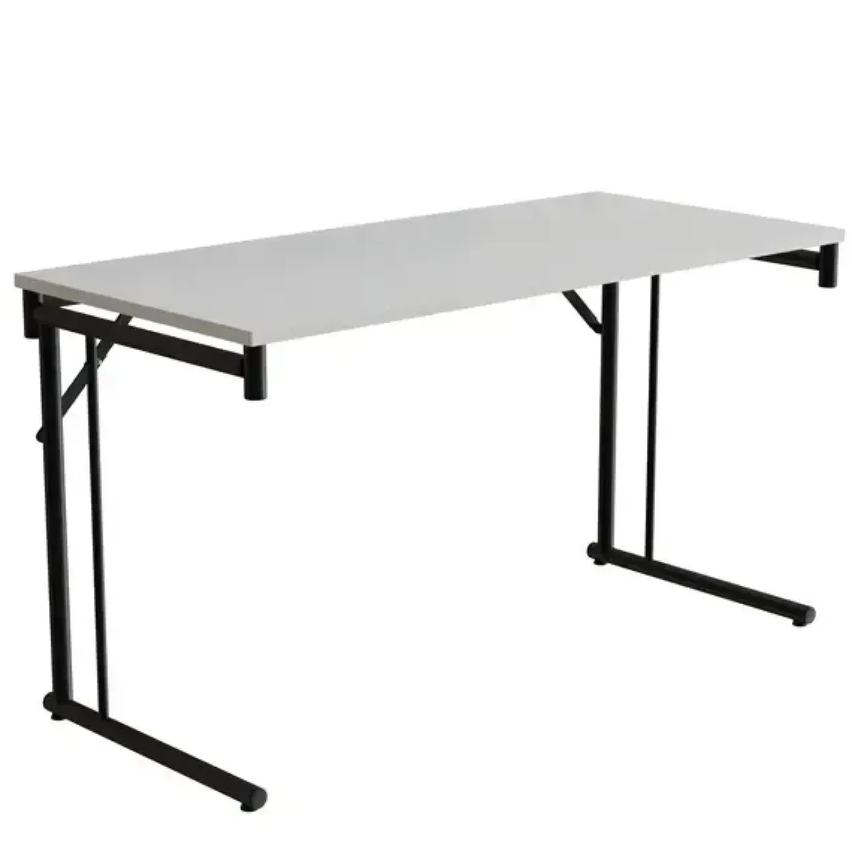 Klapbord Silhuett 1300x600mm,Hvid laminat og sort stel