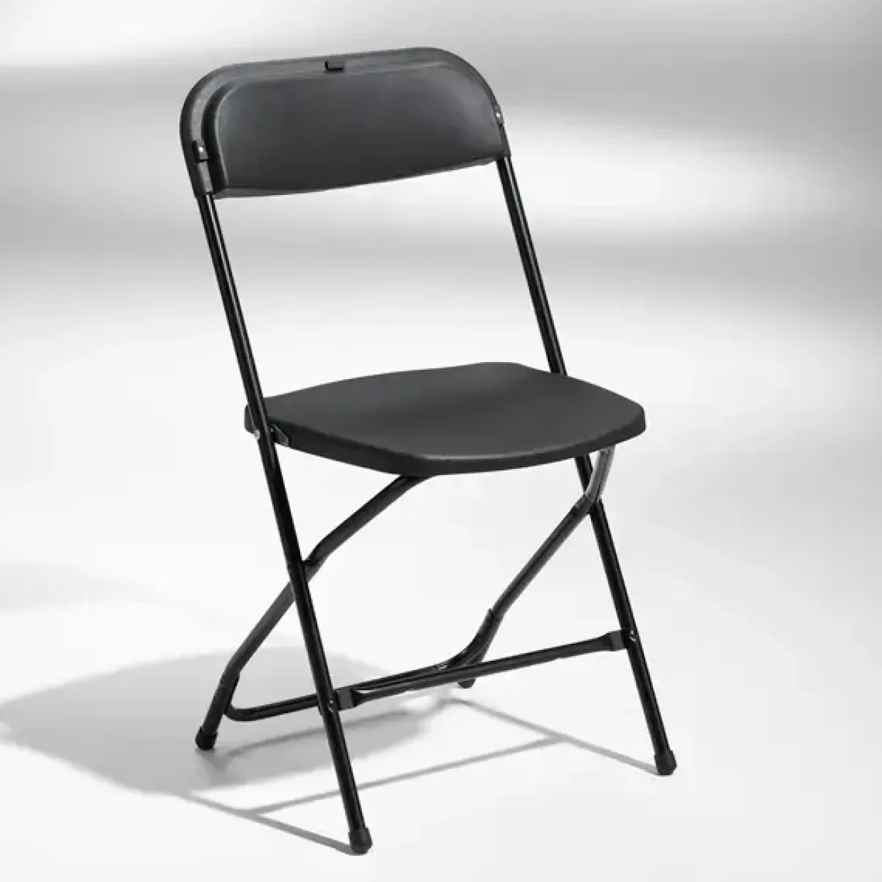 Klapstol Smart sort med sorte stoleben
