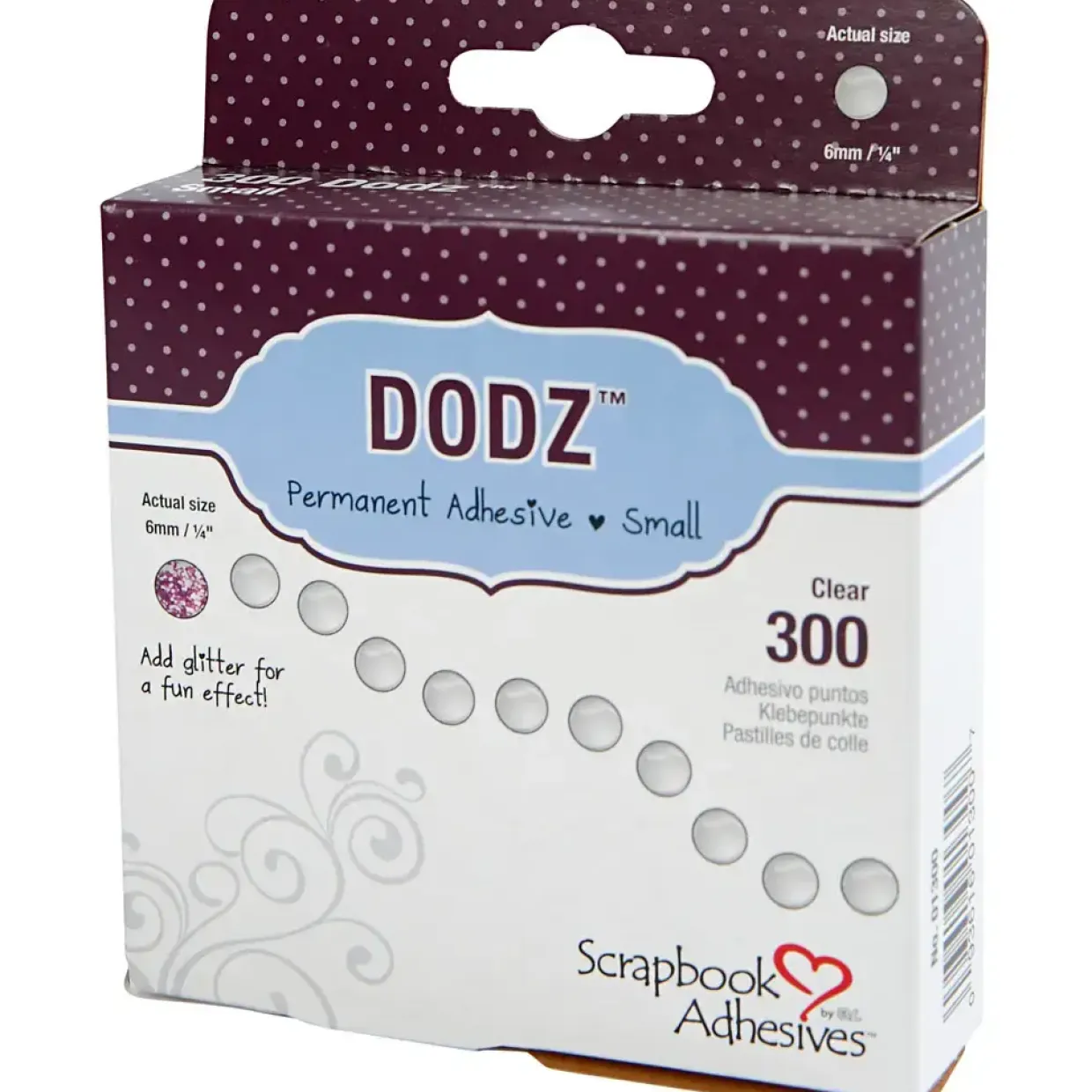 Klæbepunkter - Dodz 6 mm small - 0,5 mm tykkelse - 300 stk