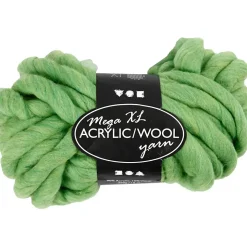 Kæmpegarn XL - akryl/uld - 15 m - lime grøn - 300 g