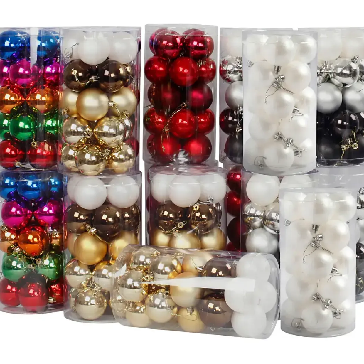 Kæmpe Julekugle assorteret sampak, 6 cm - 480 stk.