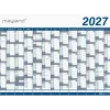 Kæmpekalender - Væg - 1x13 mdr. - PP-plast rør - Blå - 70x100 cm - 2027 - 27065000
