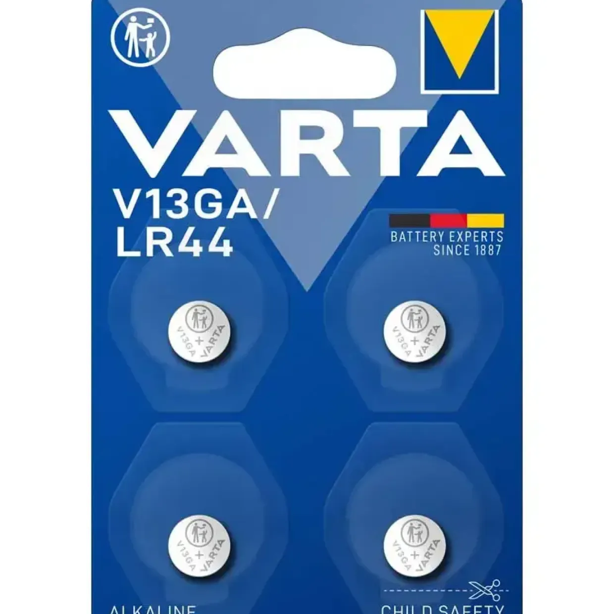 Knapcellebatteri, Varta, V13GA pakke a 4 stk