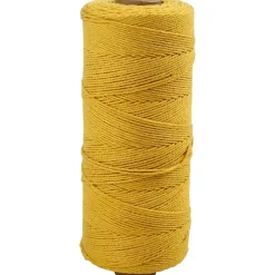Knyttegarn, L: 315 m, tykkelse 1 mm, Tynd kvalitet 12/12, gul, 220 g/ 1 ngl.