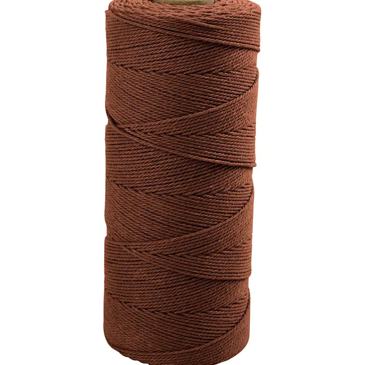 Knyttegarn, L: 315 m, tykkelse 1 mm, Tynd kvalitet 12/12, brun, 220 g/ 1 ngl.