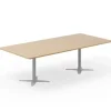 Konferencebord DNA, Eg 2600x1200 mm rektangulært, Alugråt understel