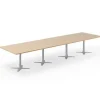 Konferencebord DNA, Eg 4400x1200 mm rektangulært, Alugråt understel