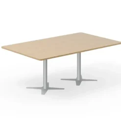 Konferencebord DNA, Eg 2000x1200 mm rektangulært, Alugråt understel