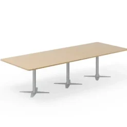 Konferencebord DNA, Eg 3200x1200 mm rektangulært, Alugråt understel