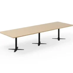 Konferencebord DNA, Eg 3800x1200 mm rektangulært, Sort understel