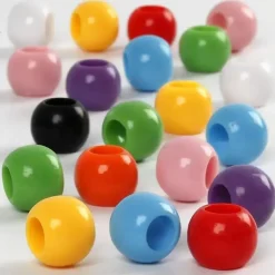 Kongoperler, dia. 10 mm, hulstr. 4,5 mm, ass. farver, 430 g, 700ml