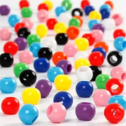 Kongoperler, dia. 6 mm, hulstr. 3 mm, ass. farver, 425 g, 700ml