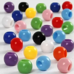 Kongoperler, dia. 8 mm, hulstr. 4 mm, ass. farver, 415 g, 700ml