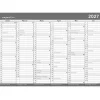 Kontorkalender væg - Basic - m/whiteboard-funktion - A2 - Grå - 2027 - Mayland - 27268800