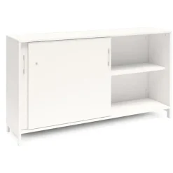 Kontorskab - DNA 2A4 skydedør - Hvid/Hvid - 1600x890 mm