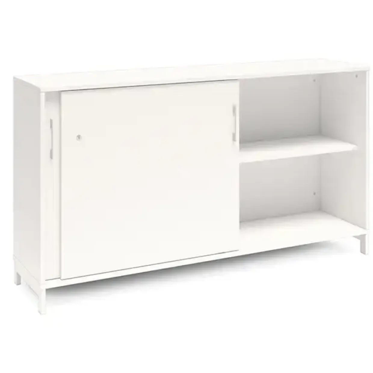 Kontorskab - DNA 2A4 skydedør - Hvid/Hvid - 1600x890 mm