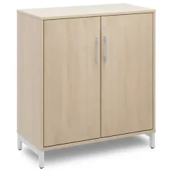 Kontorskab DNA, 800x890 mm, Eg/Alugrå 2A4/2A4