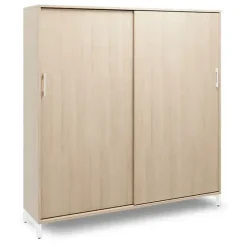 Kontorskab DNA, 1600x1660 mm, Eg/Hvid, skydedør 4A4