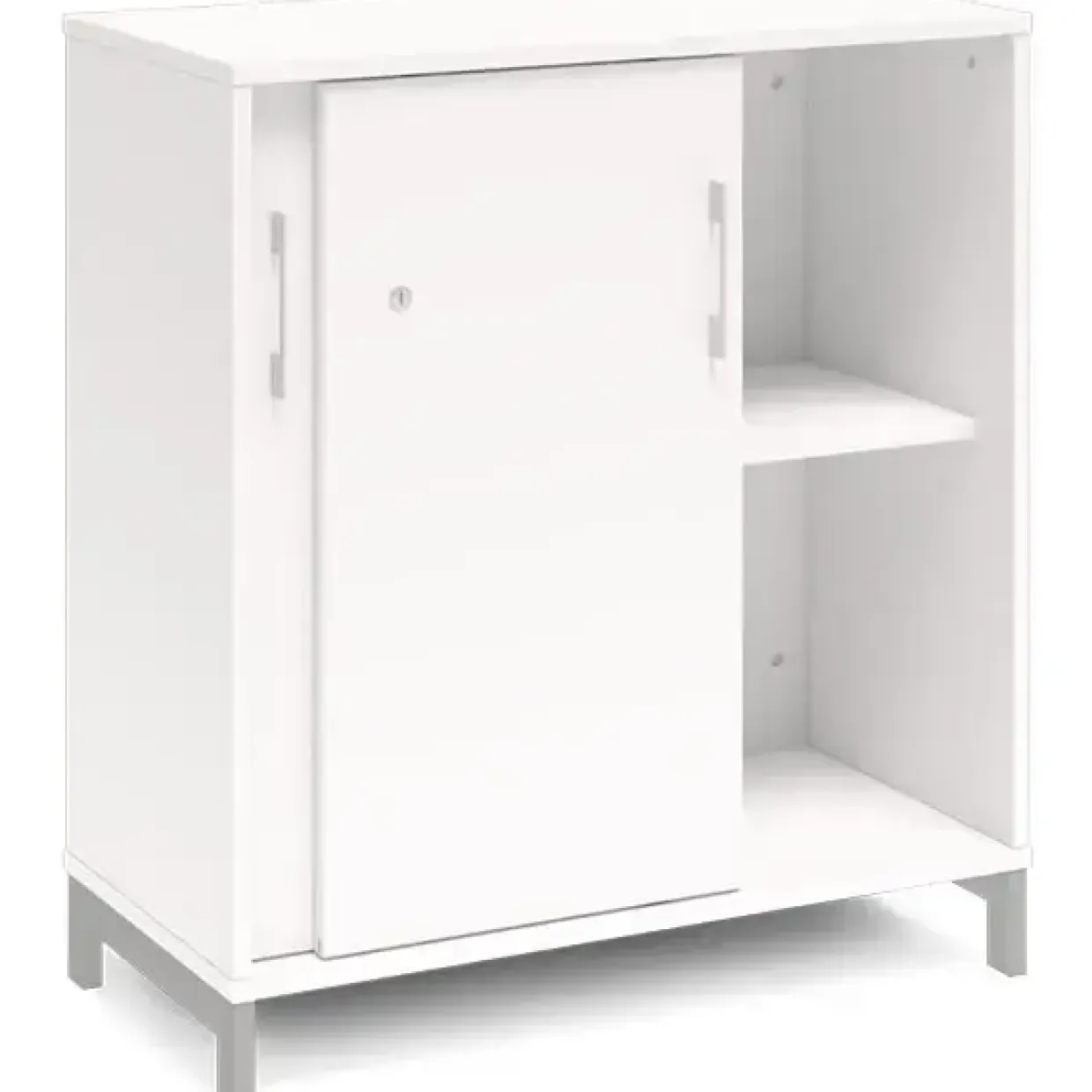 Kontorskab DNA, 800x890 mm, Hvid/Alugrå 2A4