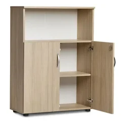 Kontorskab Ekoflex 800x1090 mm, Eg med lave døre