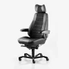 Kontorstol KAB Seating Controller, White-Line Sort fighter inkl. armlæn og nakkestøtte