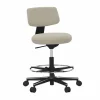 Kontorstol - Savo 360H m. fodring - Sort ask - Rondo Beige 61201
