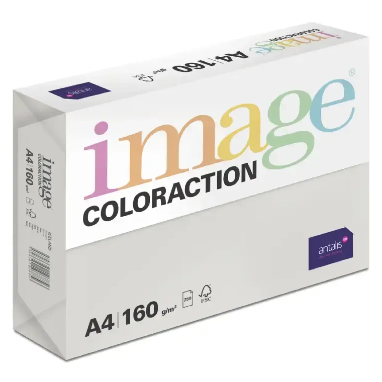 Kopipapir Image Coloraction A4 160g Iceland Mid Grey 250ark/pkt
