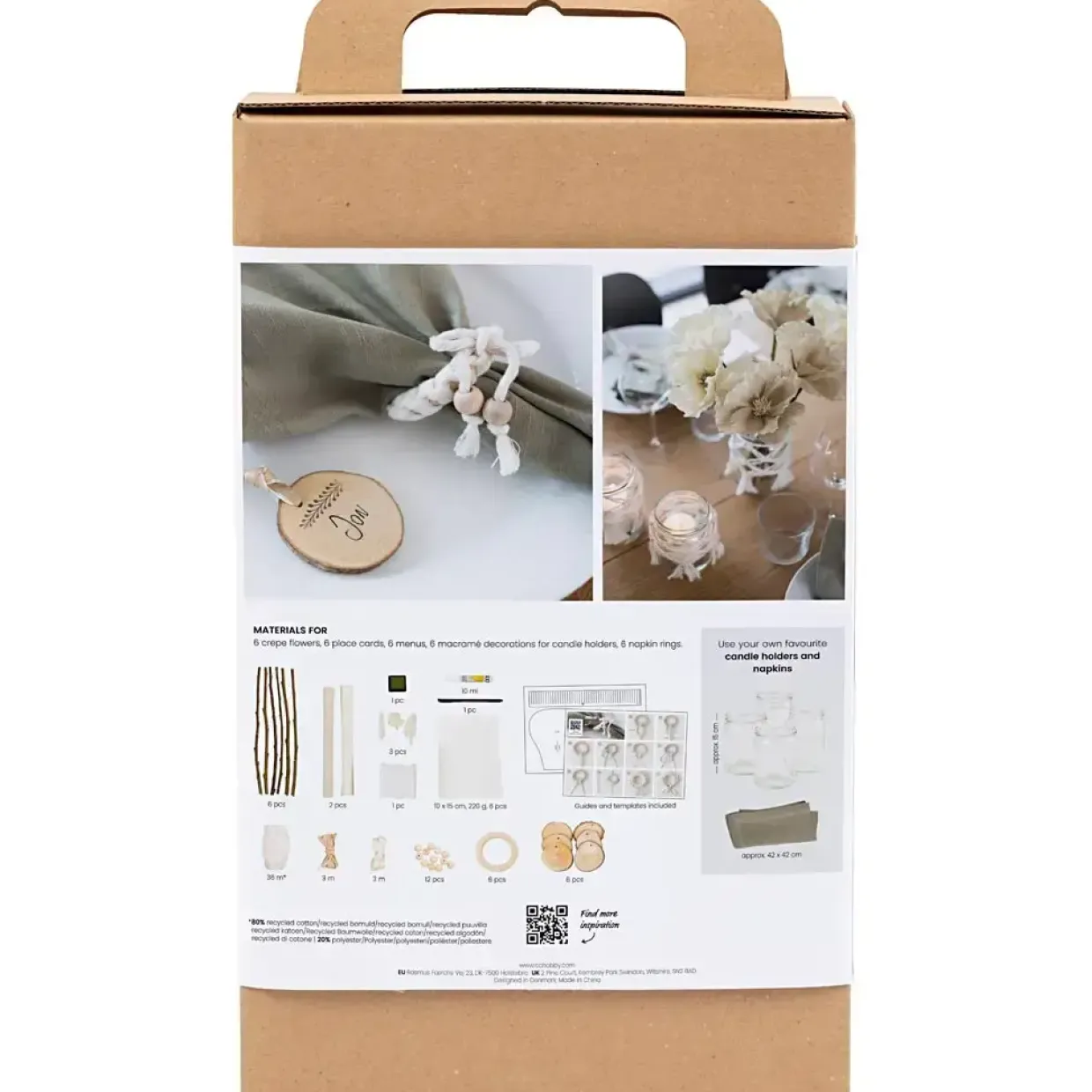 Kreakasse DIY Kit Bordpynt natur