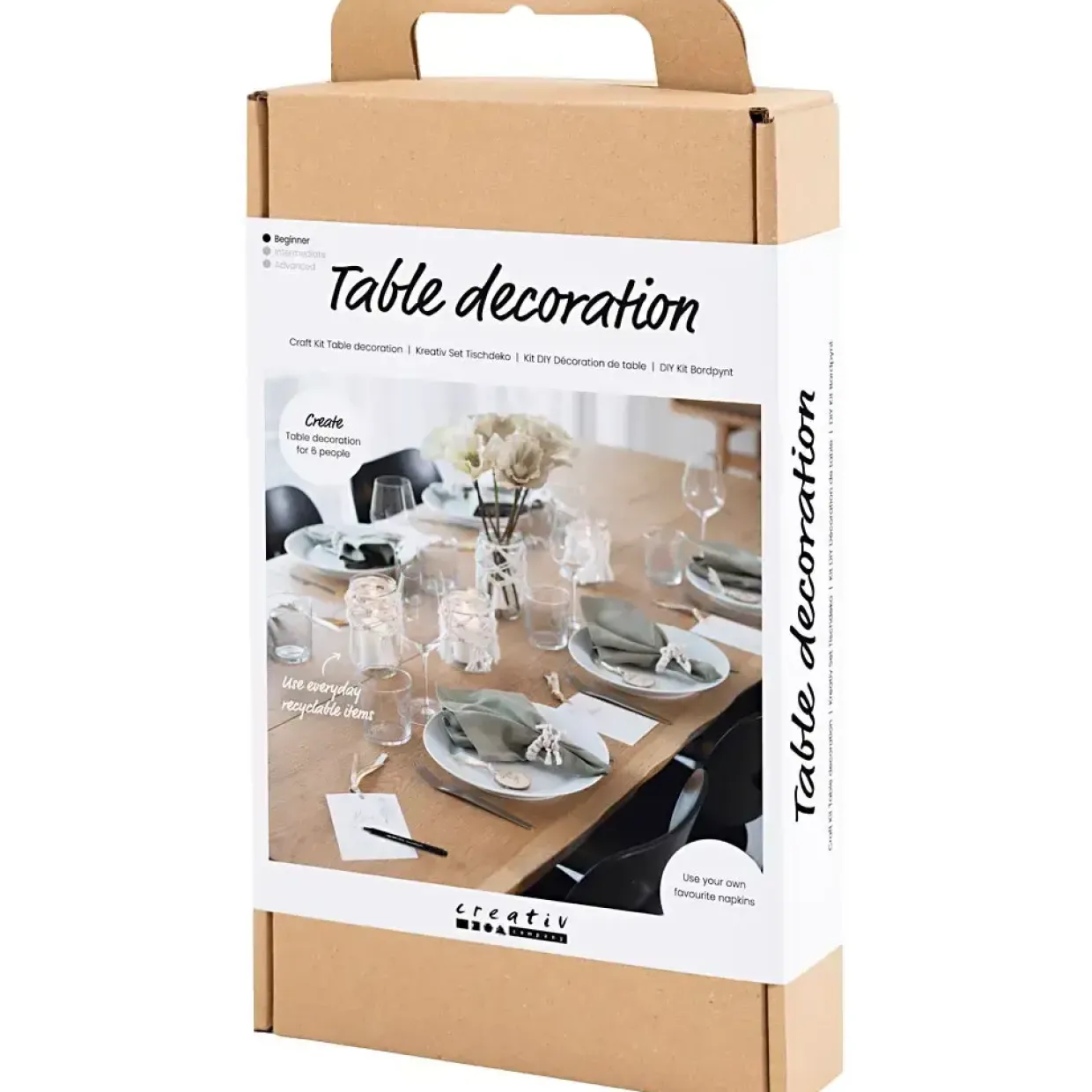 Kreakasse DIY Kit Bordpynt natur