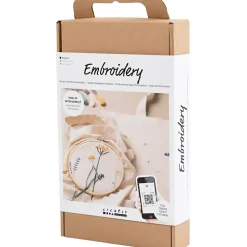 Kreakasse DIY Kit Broderi Blomster