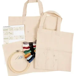 Kreakasse DIY Kit Broderi Blomster
