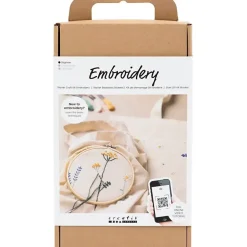 Kreakasse DIY Kit Broderi Blomster