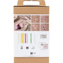 Kreakasse DIY Kit Crepepapir Blomst pastelfarver