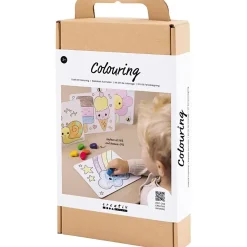Kreakasse DIY Kit Farvelægning Tegneplade standardfarver - 1 pakke