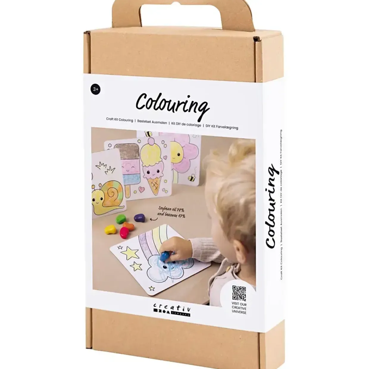 Kreakasse DIY Kit Farvelægning Tegneplade standardfarver - 1 pakke