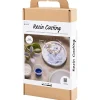 Kreakasse - DIY Resin Kit - Rund bakke - Blå/Hvid - Støbning
