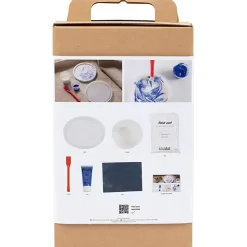 Kreakasse - DIY Resin Kit - Rund bakke - Blå/Hvid - Støbning