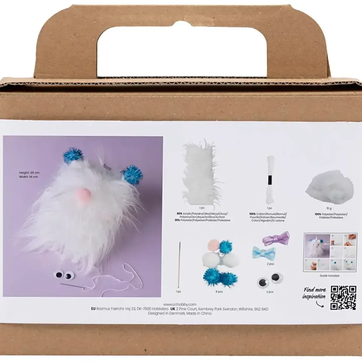 Kreakasse Mini DIY Kit Syning Monster ass. farver