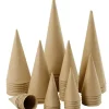 Kræmmerhuse - Papmaché 8-20cm Brun Ass. - 50 stk